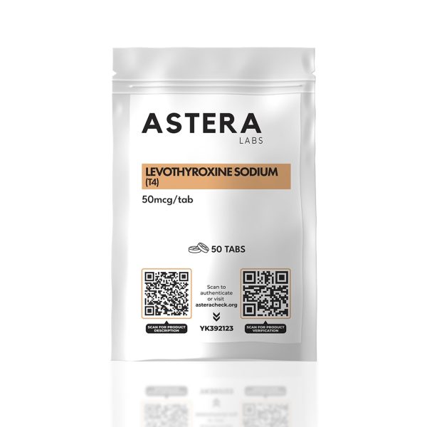 Levothyroxine Sodium (T4) 0,05 mg Astera Labs emballage du médicament